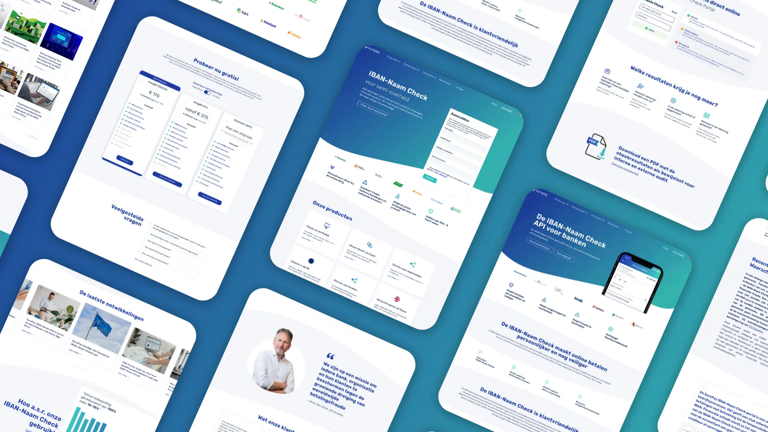 SurePay: pages from the website