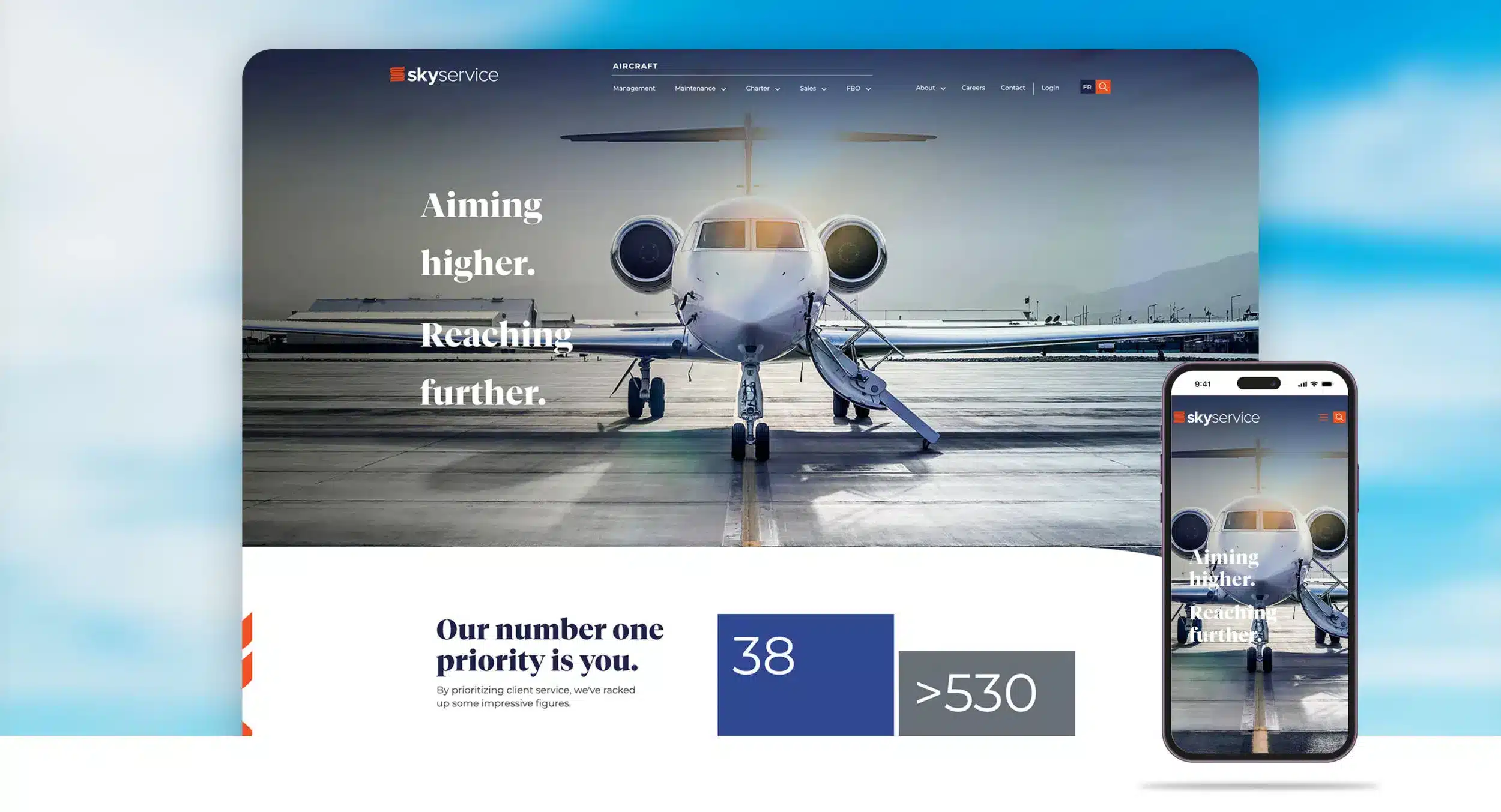 SkyService website