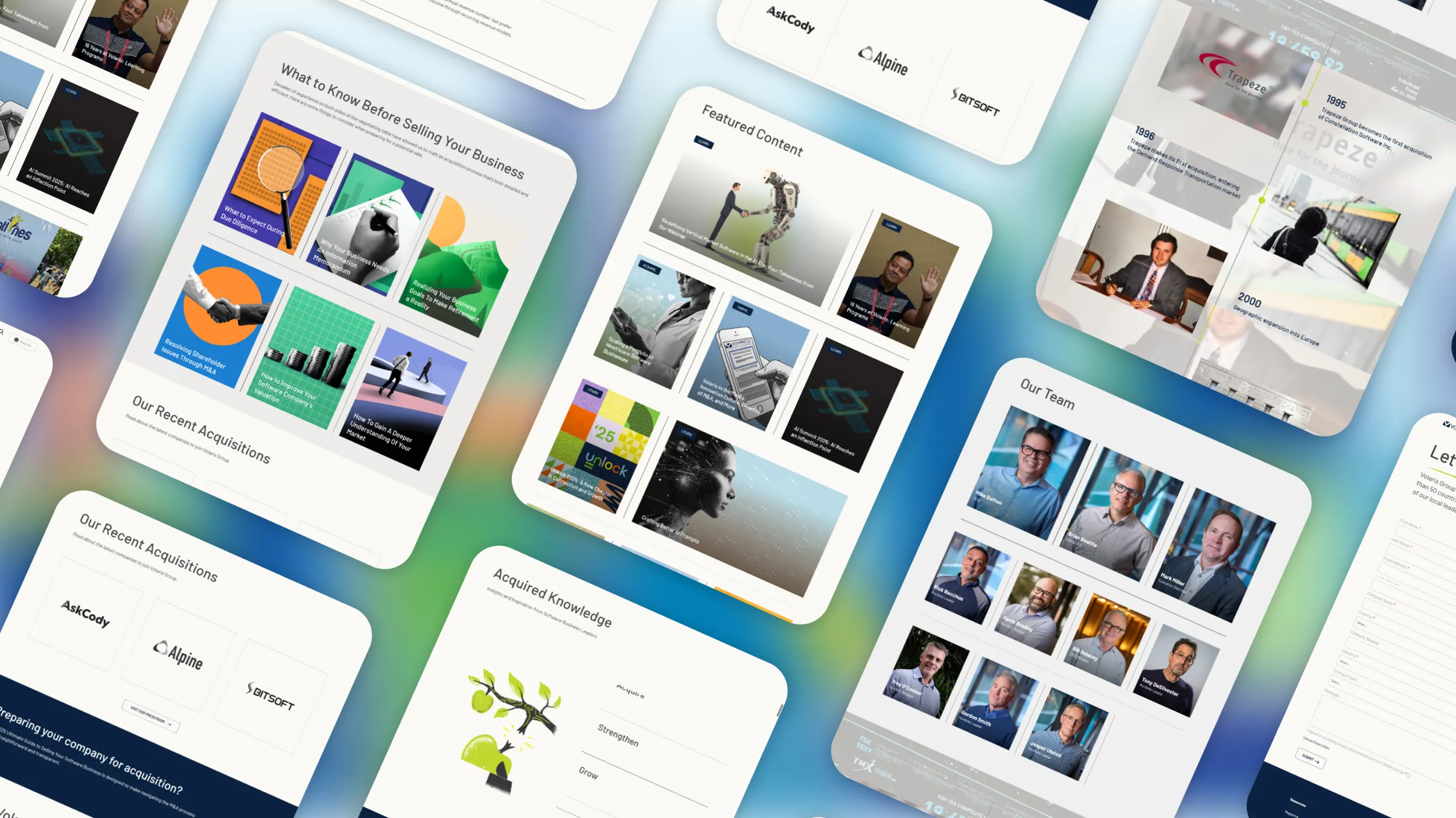 Volaris Group: pages from the website
